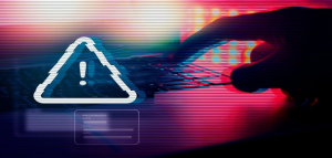 Warning symbol showing active cyber exploitation of vulnerable MongoDB servers