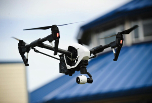Commercial camera drone highlighting FCC restrictions on new foreign-made drones entering the U.S. market.