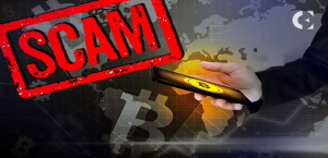 Scam warning graphic illustrating cryptocurrency fraud and malicious activity targeting digital wallet users.