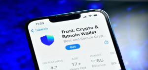 Trust Wallet crypto wallet application displayed on a smartphone, representing popular browser and mobile crypto wallets.