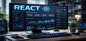 Modern React web application dashboard representing servers vulnerable to the React2Shell remote code execution flaw