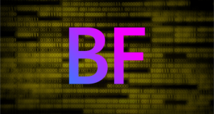 BF initials over binary code symbolizing the BreachForums database leak and exposure of an underground hacker forum.