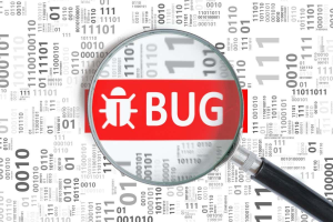 Magnifying glass over a bug icon representing the CVE-2025-8088 WinRAR path traversal vulnerability