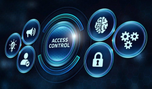 Digital access control interface illustrating an authentication bypass flaw in FortiOS Single Sign-On systems.