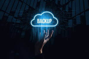 Cloud backup concept showing backups as the only recovery option after a Sicarii ransomware attack with no decryption possible.