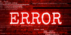 Computer system displaying red error screen representing malware infection during MuddyWater cyberattack campaign.