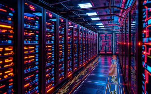 High-performance data center servers representing NGINX web server infrastructure and backend systems