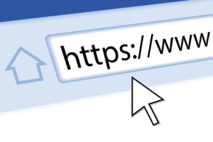 Close-up of HTTPS browser address bar representing malicious website triggering localhost WebSocket exploit in ClawJacked vulnerability.