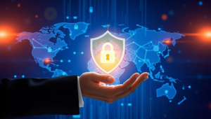 Cybersecurity protection concept representing international efforts to stop Tycoon 2FA phishing attacks