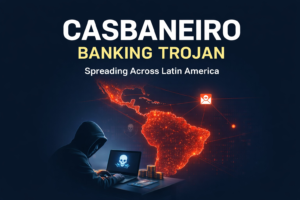 Casbaneiro banking trojan spreading across Latin America with cyber attack visualization map