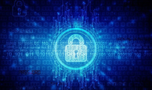 Digital lock illustration showing encryption and privacy risks caused by iOS system vulnerability