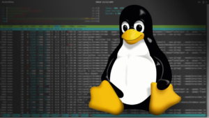 Linux system interface with mascot highlighting malware attacks targeting Linux environments