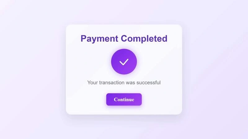 secure-online-checkout-page-payment-completed-interface